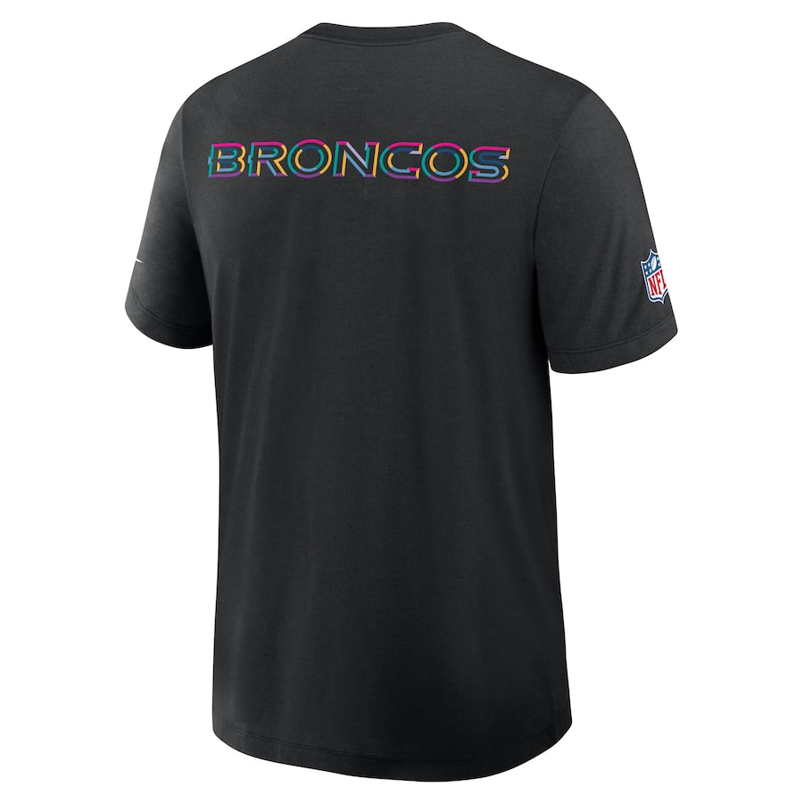 Denver Broncos Nike Black 2025 NFL Crucial Catch Tri-Blend Dri-FIT T-Shirt Trendy Layer