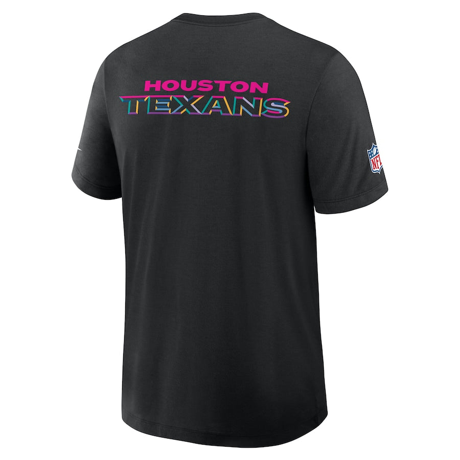 Houston Texans Nike Black 2025 NFL Crucial Catch Tri-Blend Dri-FIT T-Shirt Trendy Layer