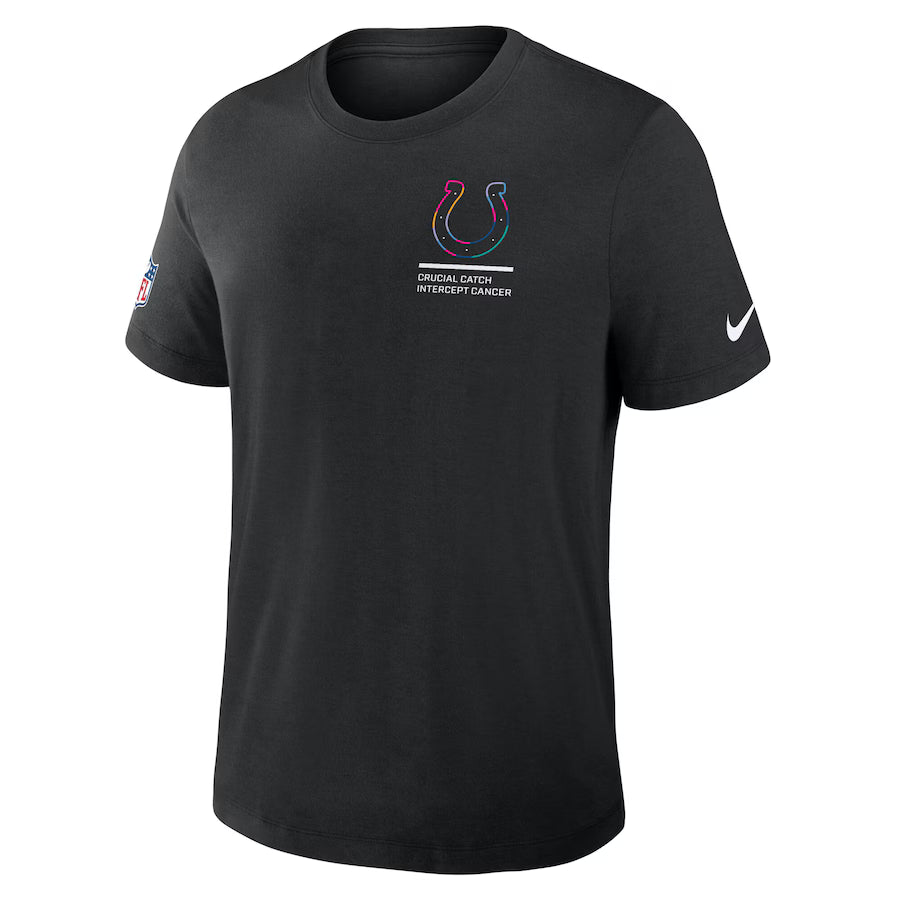 Indianapolis Colts Nike Black 2025 NFL Crucial Catch Tri-Blend Dri-FIT T-Shirt Trendy Layer