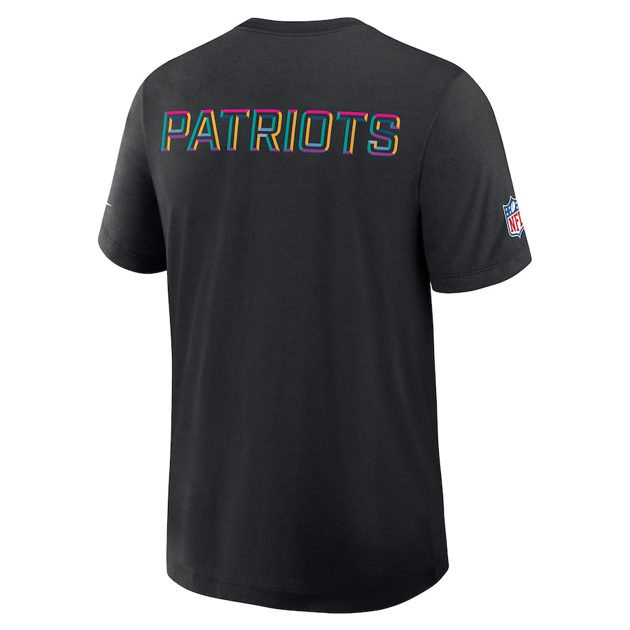 New England Patriots Nike Black 2025 NFL Crucial Catch Tri-Blend Dri-FIT T-Shirt Trendy Layer