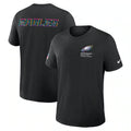 Philadelphia Eagles Nike Black 2025 NFL Crucial Catch Tri-Blend Dri-FIT T-Shirt Trendy Layer