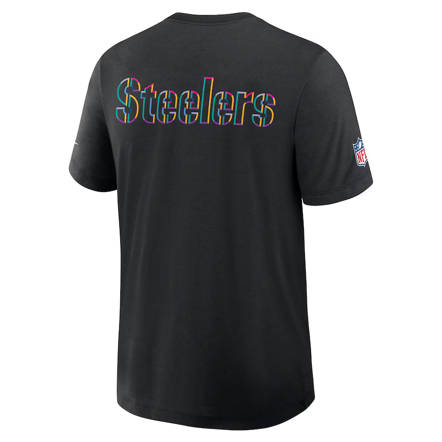 Pittsburgh Steelers Nike Black 2025 NFL Crucial Catch Tri-Blend Dri-FIT T-Shirt Trendy Layer