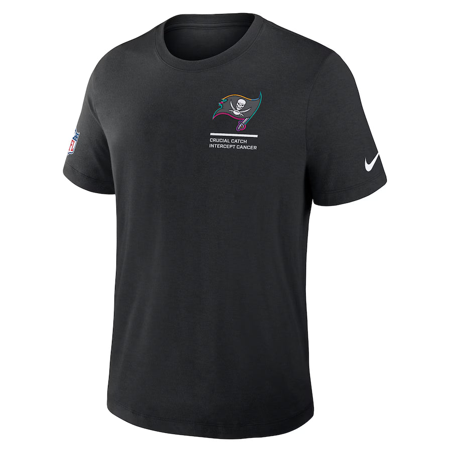 Tampa Bay Buccaneers Nike Black 2025 NFL Crucial Catch Tri-Blend Dri-FIT T-Shirt Trendy Layer