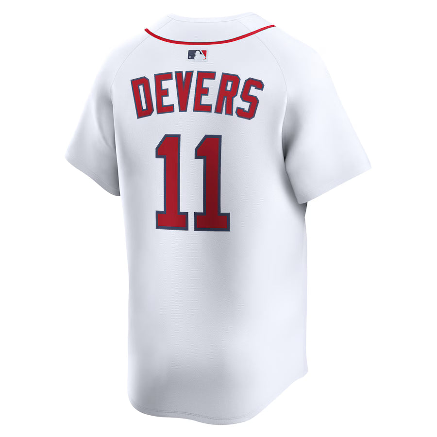 Men's Boston Red Sox Rafael Devers Nike White Home Limited Jersey Kansas Jacket