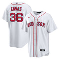 Men's Boston Red Sox Triston Casas Nike White Home Replica Jersey Kansas Jacket