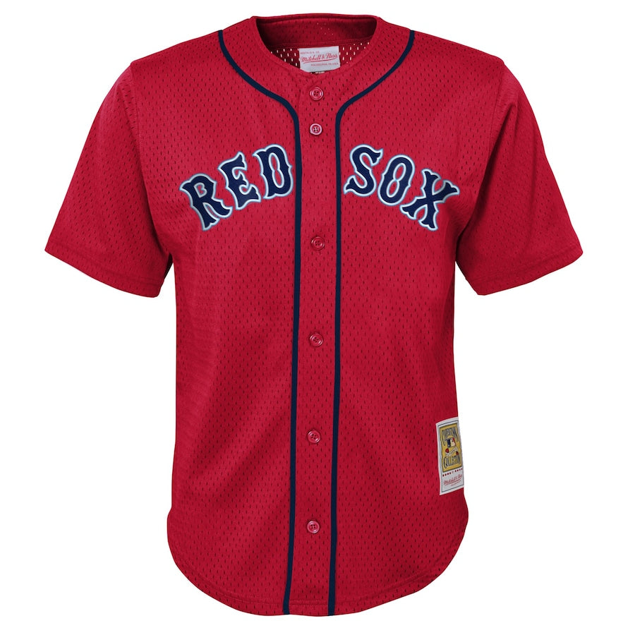 Preschool Boston Red Sox David Ortiz Mitchell & Ness Red Cooperstown Collection Mesh Batting Practice Jersey Kansas Jacket