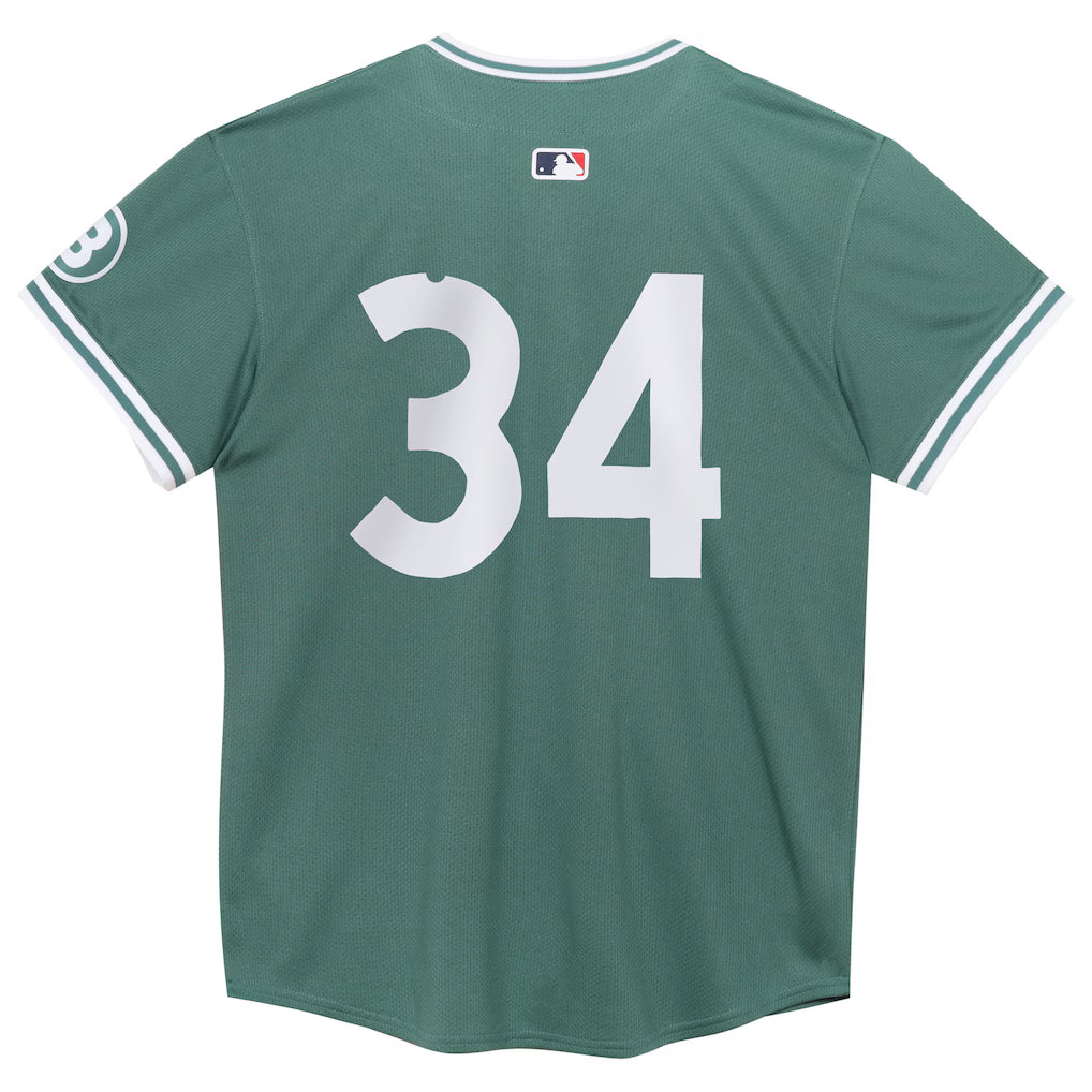 Preschool Boston Red Sox David Ortiz Nike Green 2025 City Connect Limited Retired Player Jersey Kansas Jacket