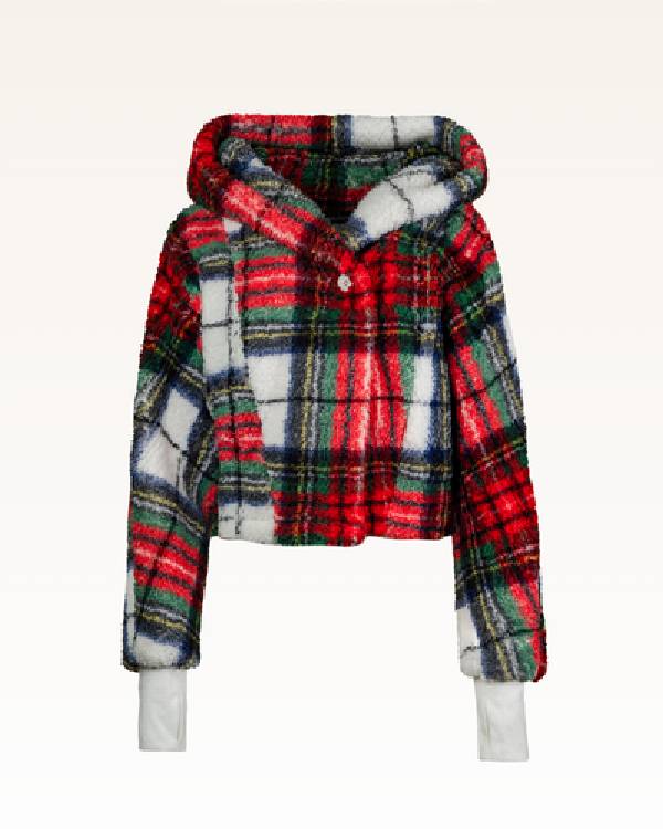 Today Jill Martin Plaid Sherpa Jacket