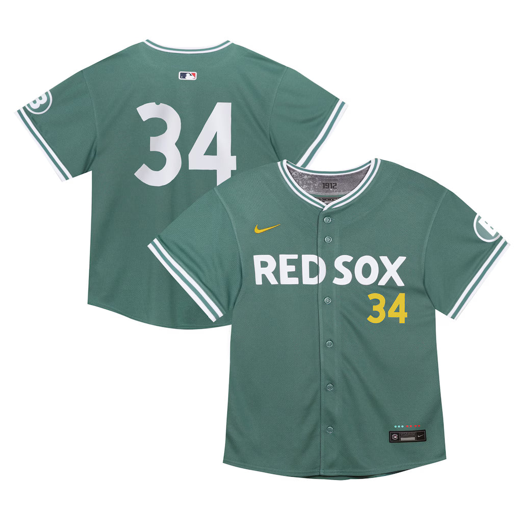 Toddler Boston Red Sox David Ortiz Nike Green 2025 City Connect Limited Retired Player Jersey Kansas Jacket