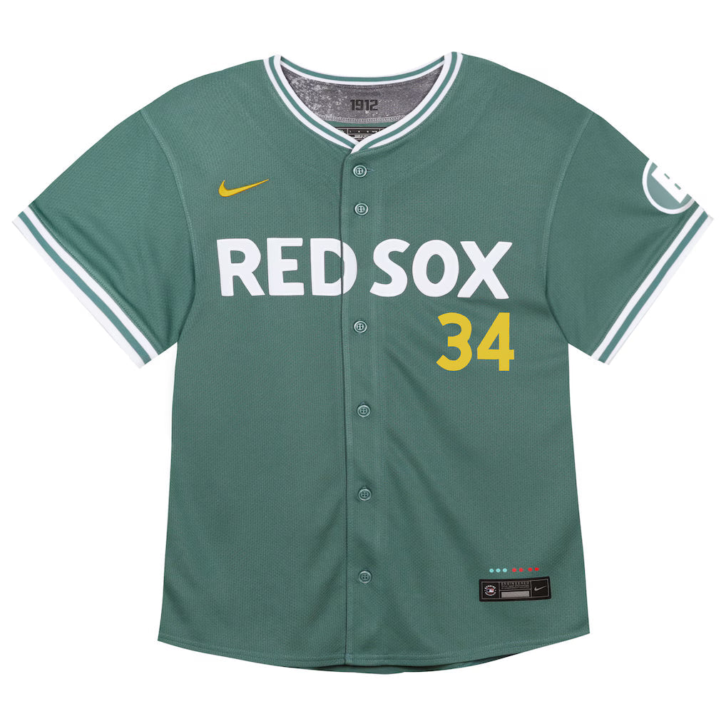 Toddler Boston Red Sox David Ortiz Nike Green 2025 City Connect Limited Retired Player Jersey Kansas Jacket
