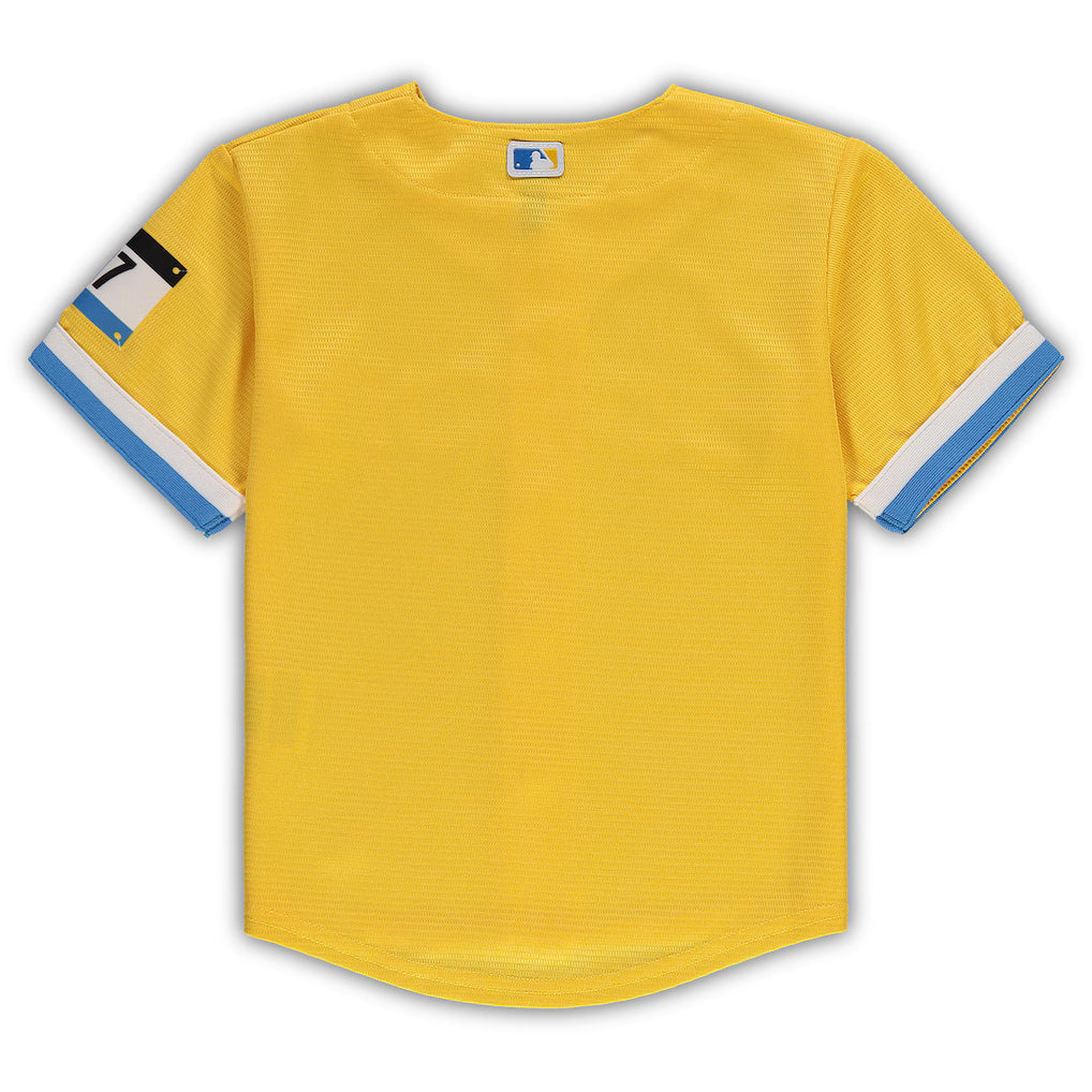 Toddler Nike Gold 2021 MLB City Connect Replica Team Jersey Kansas Jacket