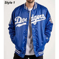 LA Dodgers National Royal Satin Jacket WorthVee