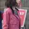 Secret Invasion Emilia Clarke Pink Cotton Jacket WorthVee