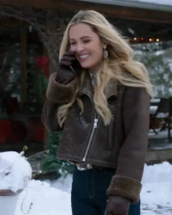 A Wild West Christmas Natalie Hall Brown Suede Jacket WorthVee