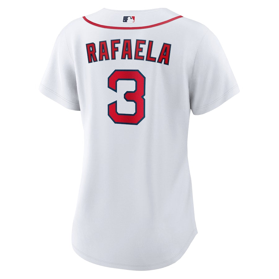 Women's Boston Red Sox Ceddanne Rafaela Nike White Home Replica Jersey Kansas Jacket