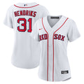 Women's Boston Red Sox Liam Hendriks Nike White Home Replica Jersey Kansas Jacket