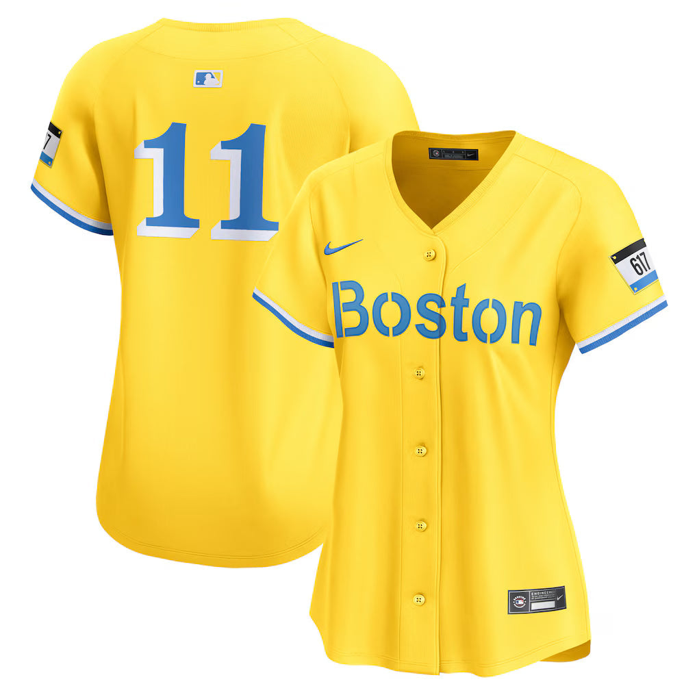 Women's Boston Red Sox Rafael Devers Nike Gold City Connect Limited Player Jersey Kansas Jacket