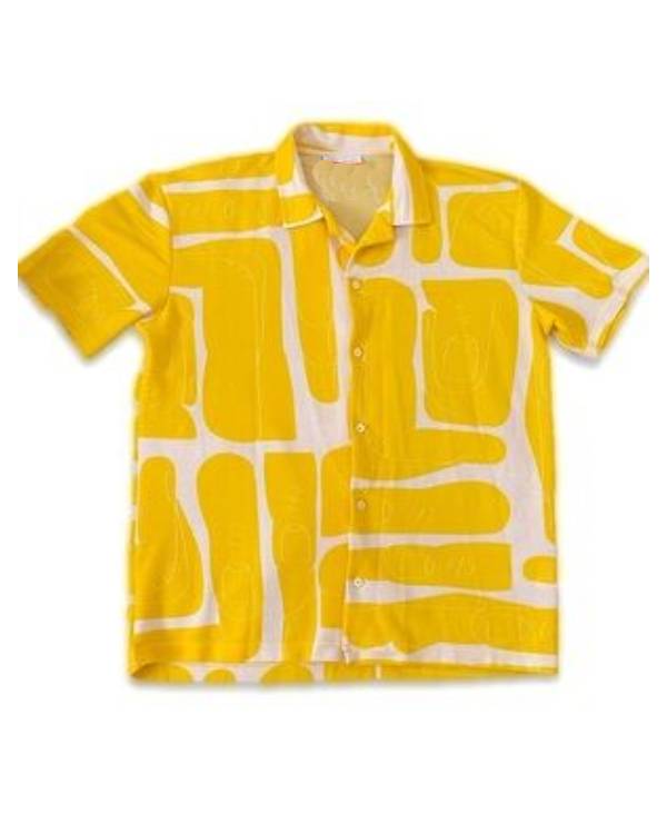Saturday Night Live Kam Patterson Yellow Printed Shirt